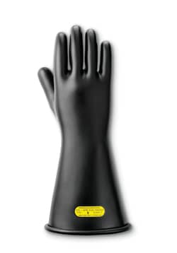 Ansell x1 PR Rubber Black Glove Electrician E018B Class 2 14", Size 11,